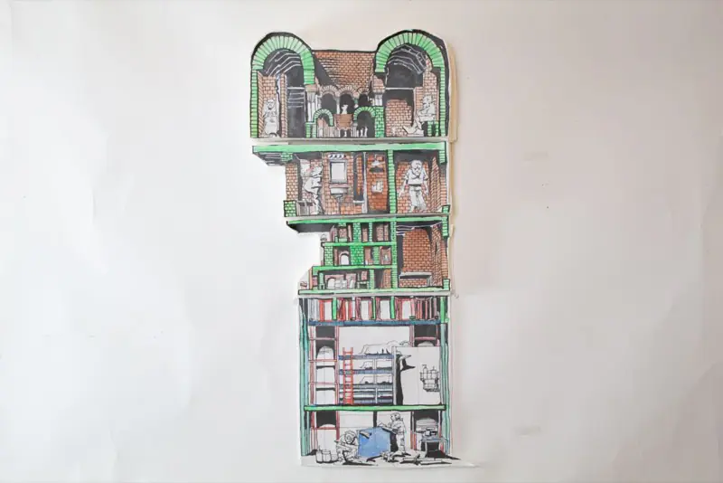 Cross Section of Apartment Housing